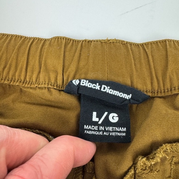 Black Diamond Mens Size L Joggers Pants Tan Drawstring - Picture 3 of 7